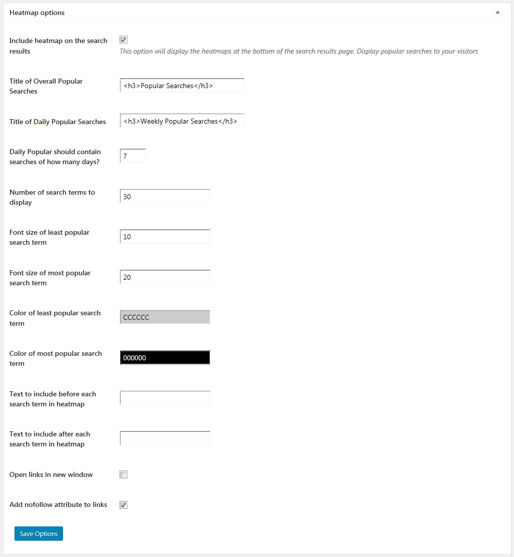 Better Search Wordpress Plugin Options - 3